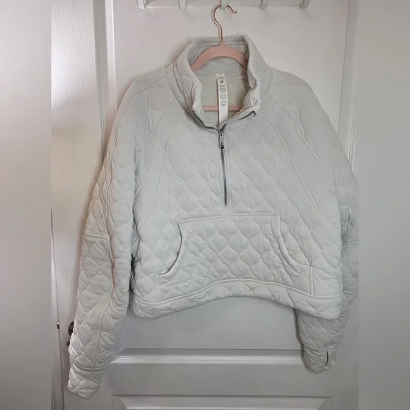 Lululemon✨Scuba Oversized Quilted Half Zip✨Plush Insulated Bone cream✨ NEW✨XL - Picture 8 of 16